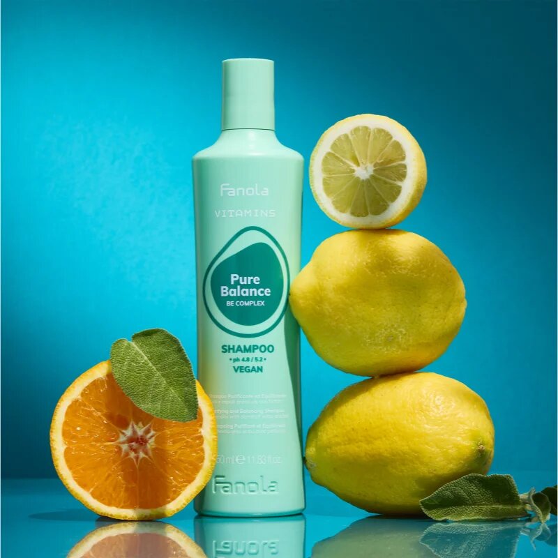 Fanola Vitamins Pure Balance Shampoo čisticí šampon proti mastným lupům 350 ml