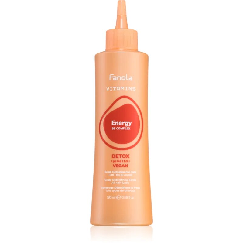 Fanola Vitamins Scalp Detoxifying Scrub čisticí peelingový gel pro všechny typy vlasů 195 ml