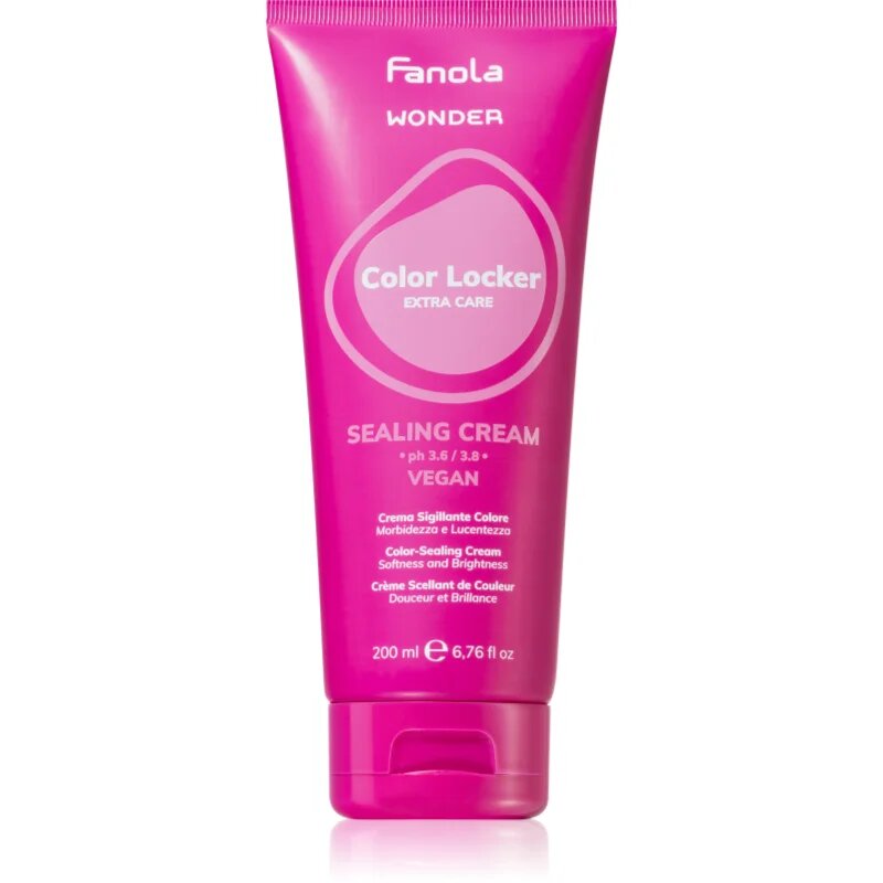 Fanola Wonder Color Locker Sealing Cream vyhlazující krém pro barvené vlasy 200 ml