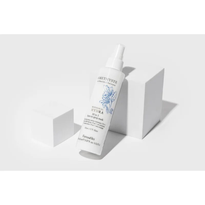 FarmaVita Amethyste Botanical Hydra bezoplachová intenzivní maska ve spreji pro tepelnou úpravu vlasů s UV filtrem 150 ml