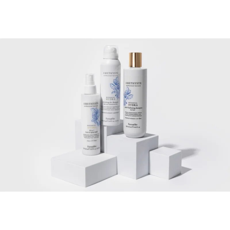 FarmaVita Amethyste Botanical Hydra bezoplachová intenzivní maska ve spreji pro tepelnou úpravu vlasů s UV filtrem 150 ml