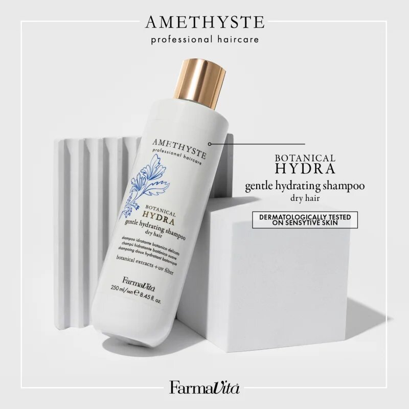 FarmaVita Amethyste Botanical Hydra hydratační šampon pro šetrné mytí s UV filtrem 250 ml