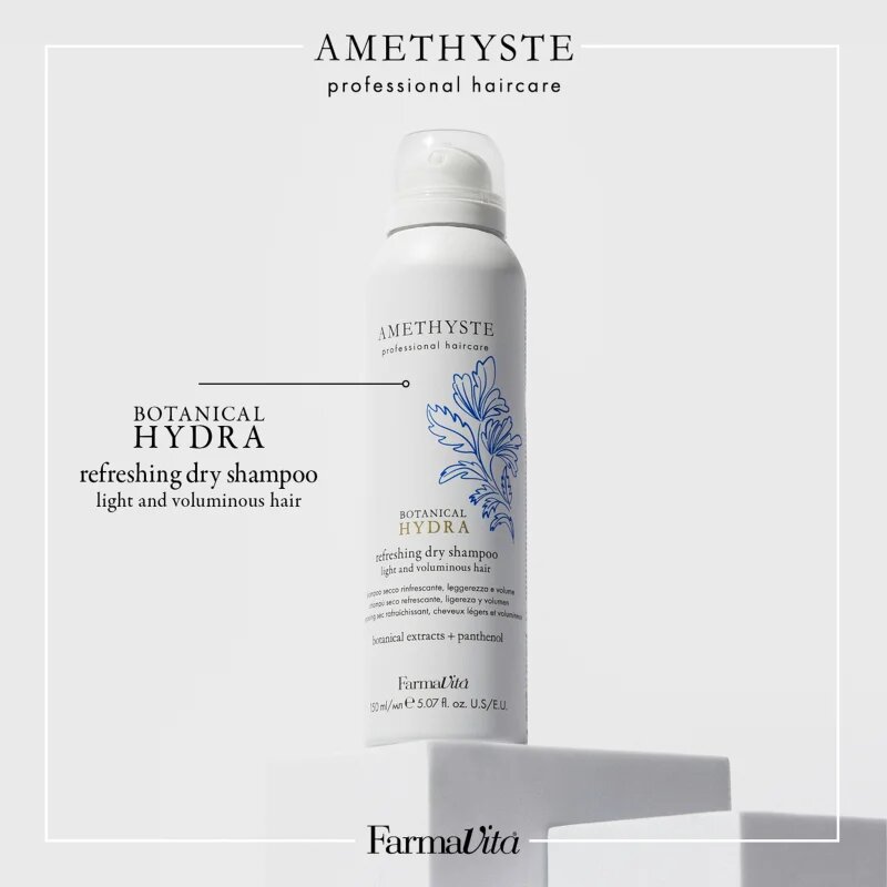 FarmaVita Amethyste Botanical Hydra suchý šampon s hydratačním účinkem s UV filtrem 150 ml