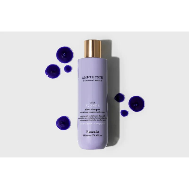FarmaVita Amethyste Cool Blonde fialový šampon pro blond a melírované vlasy 250 ml