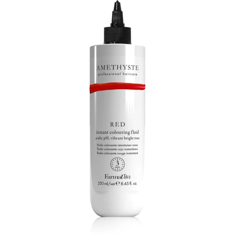 FarmaVita Amethyste Instant Colouring Fluid barvicí maska pro červené odstíny vlasů odstín Red 250 ml