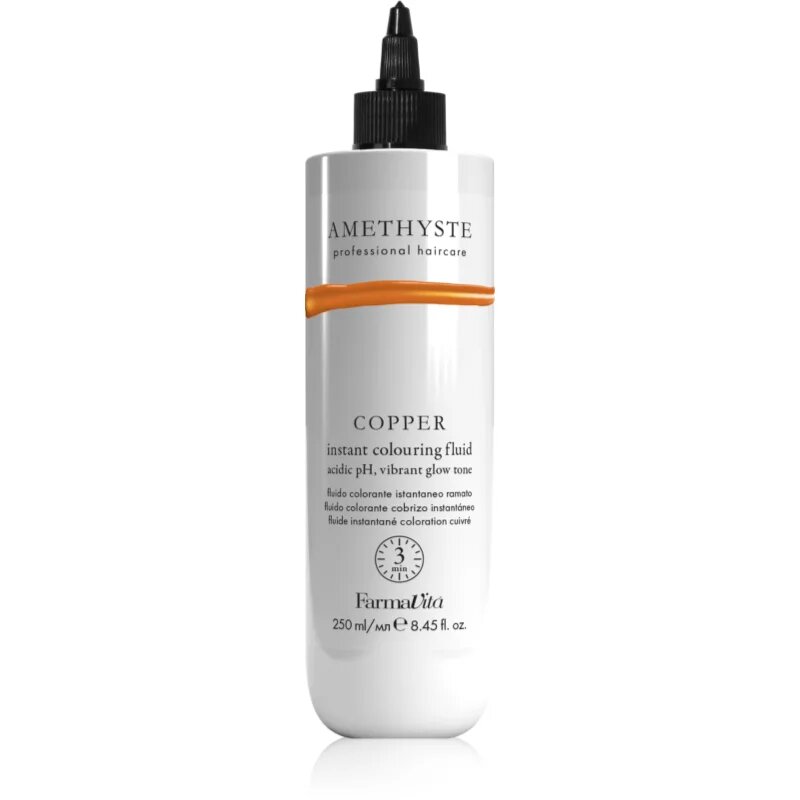 FarmaVita Amethyste Instant Colouring Fluid barvicí maska pro měděný tón odstín Copper 250 ml