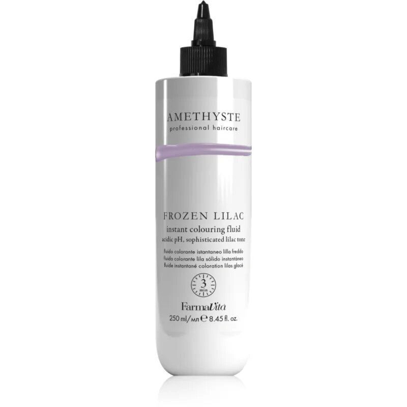 FarmaVita Amethyste Instant Colouring Fluid barvicí maska pro šedivé vlasy odstín Lilac Frozen 250 ml