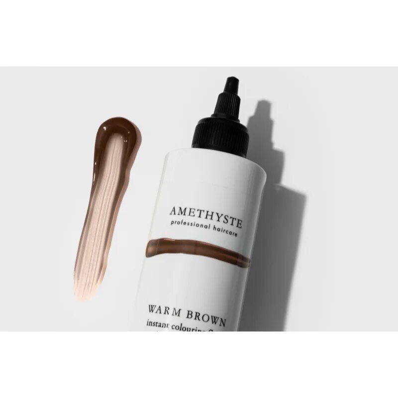 FarmaVita Amethyste Instant Colouring Fluid barvicí maska pro světle blond až středně hnědé vlasy odstín Warm Brown 250 ml