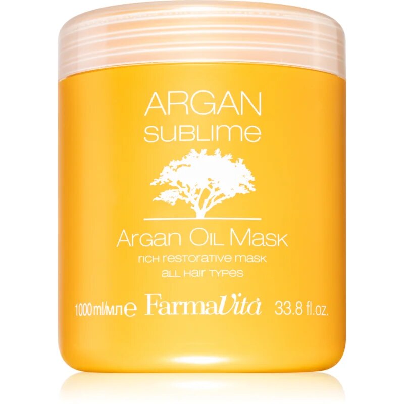 FarmaVita Argan Sublime regenerační a hydratační maska na vlasy 1000 ml