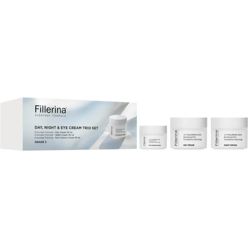 Fillerina Everyday Formula Day Night & Eye Cream Trio Set sada proti vráskám pro ženy