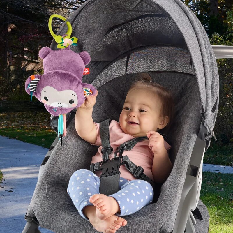 Fisher-Price Hanging Monkey With Music kontrastní závěsná hračka 1 ks