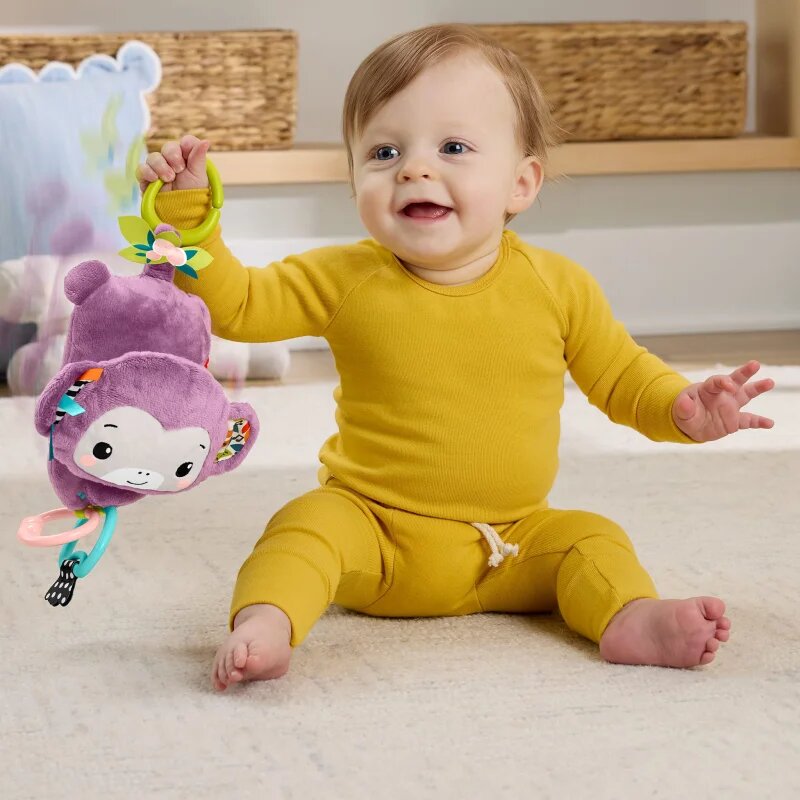Fisher-Price Hanging Monkey With Music kontrastní závěsná hračka 1 ks