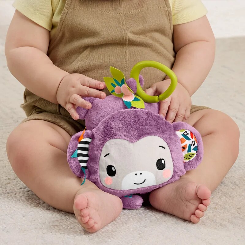 Fisher-Price Hanging Monkey With Music kontrastní závěsná hračka 1 ks