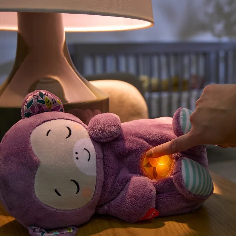 Fisher-Price Soothe'n Snuggle Purple Monkey plyšová hračka s melodií 1 ks