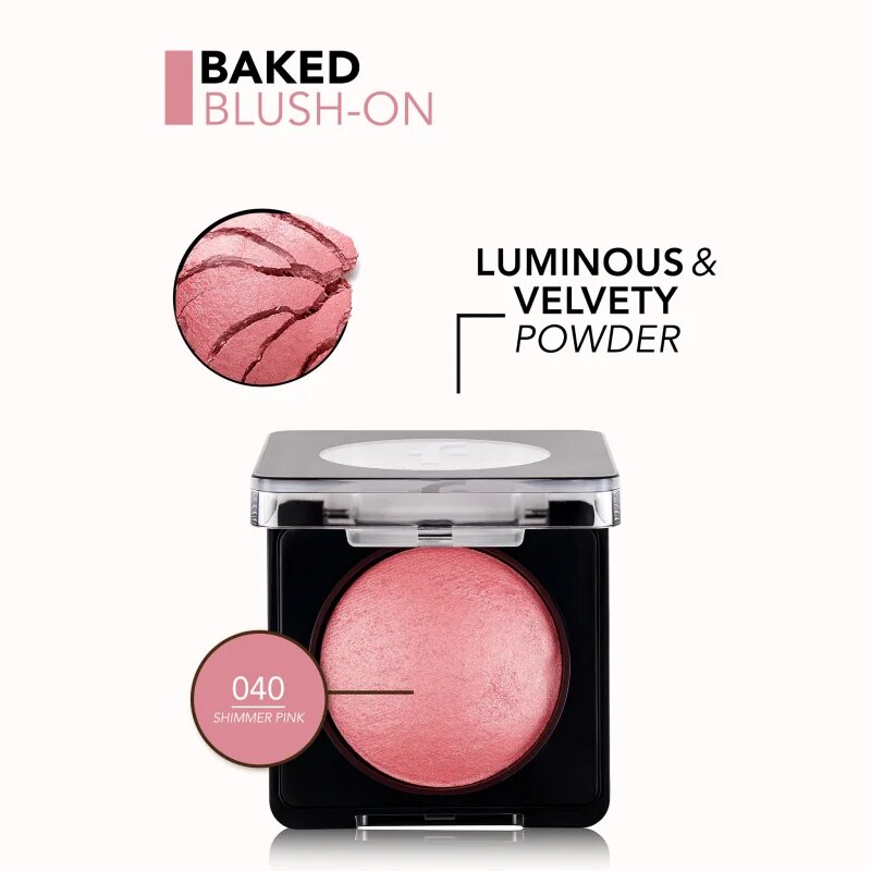 flormar Blush-On Baked rozjasňující tvářenka odstín 040 Shimmer Pink 4 g