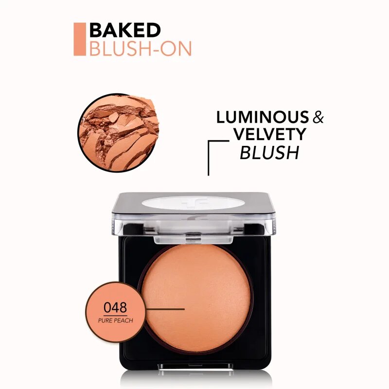 flormar Blush-On Baked rozjasňující tvářenka odstín 048 Pure Peach 4 g