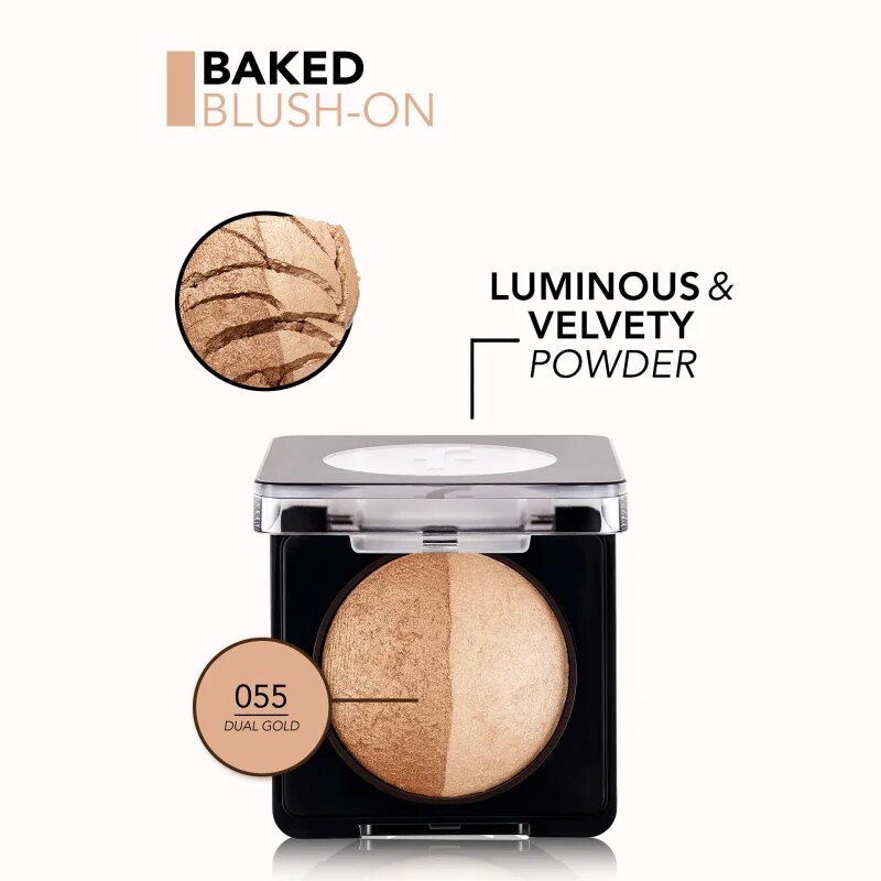 flormar Blush-On Baked rozjasňující tvářenka odstín 055 Dual Gold 4 g
