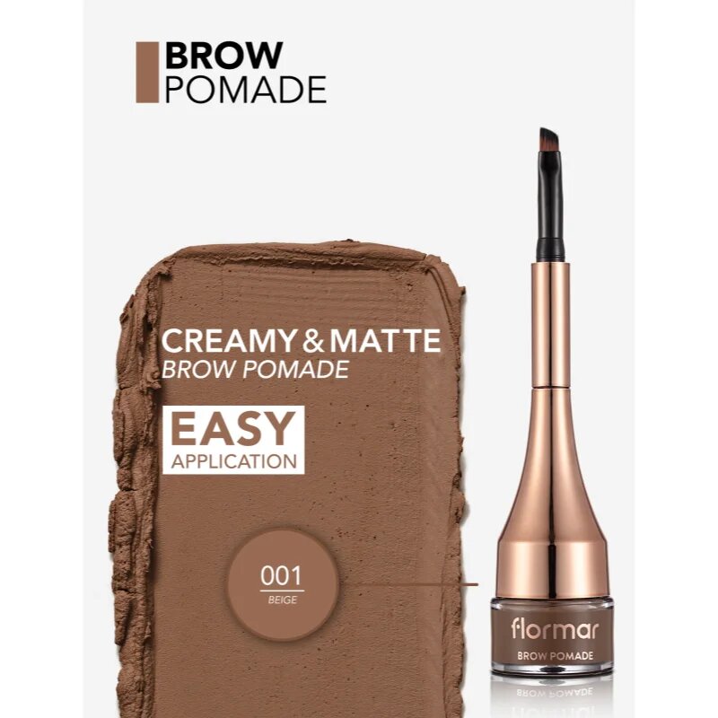 flormar Brow Pomade pomáda na obočí se štětečkem odstín 01 Beige 22 g