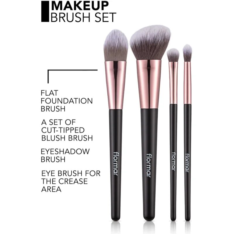 flormar Brush Set sada štětců na obličej 4 ks