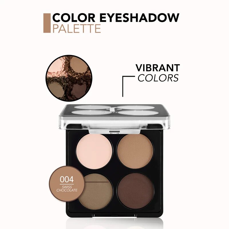 flormar Color Eyeshadow Palette paletka očních stínů odstín 004 Swiss Chocolate 6 g