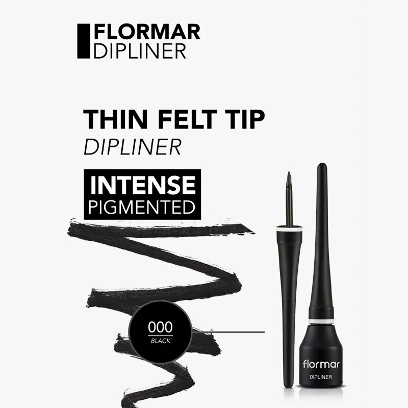 flormar Dipliner dlouhotrvající tekuté oční linky odstín Black 35 ml