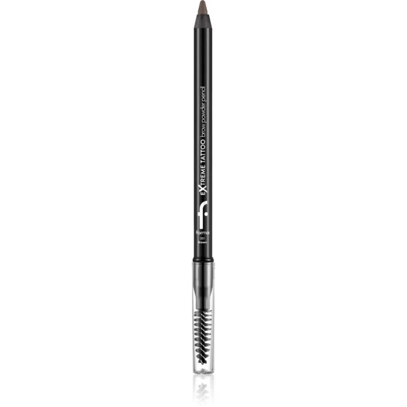 flormar Extreme Tattoo Brow Powder Pencil dlouhotrvající tužka na obočí s pudrovým efektem odstín 001 Brown 1.2 g