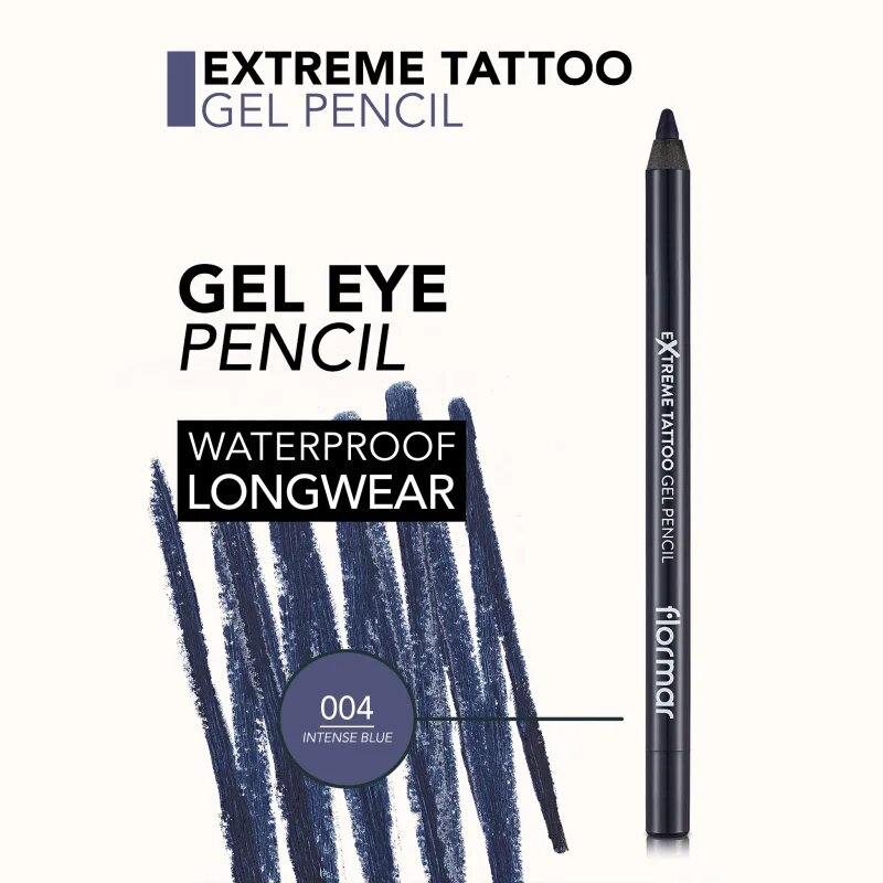 flormar Extreme Tattoo Gel Pencil voděodolná gelová tužka na oči odstín 04 Intense Blue 1.2 g
