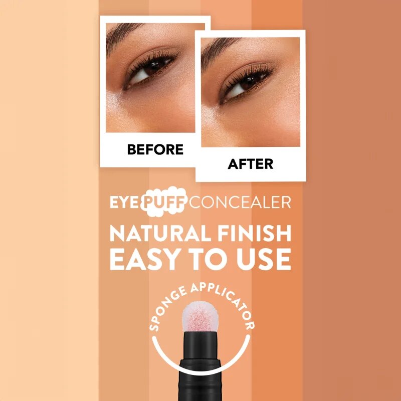 flormar Eye Puff Concealer tekutý korektor s houbičkovým aplikátorem odstín 002 Light 3.3 ml
