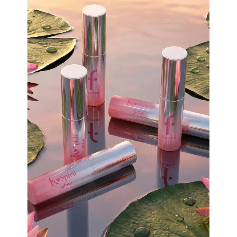 flormar K-Spirit Glow Lip Tint hydratační lesklá rtěnka se třpytkami odstín 004 - Peach Fizz 4 ml