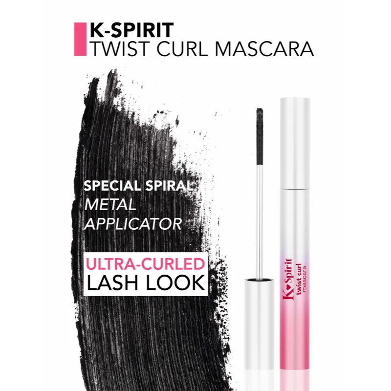 flormar K-Spirit Twist Curl Mascara řasenka pro objem délku a oddělení řas 7 ml
