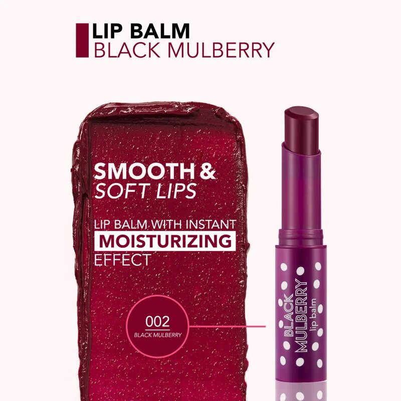 flormar Lip Balm balzám na rty s příchutí odstín 002 Black Mulberry 3 g