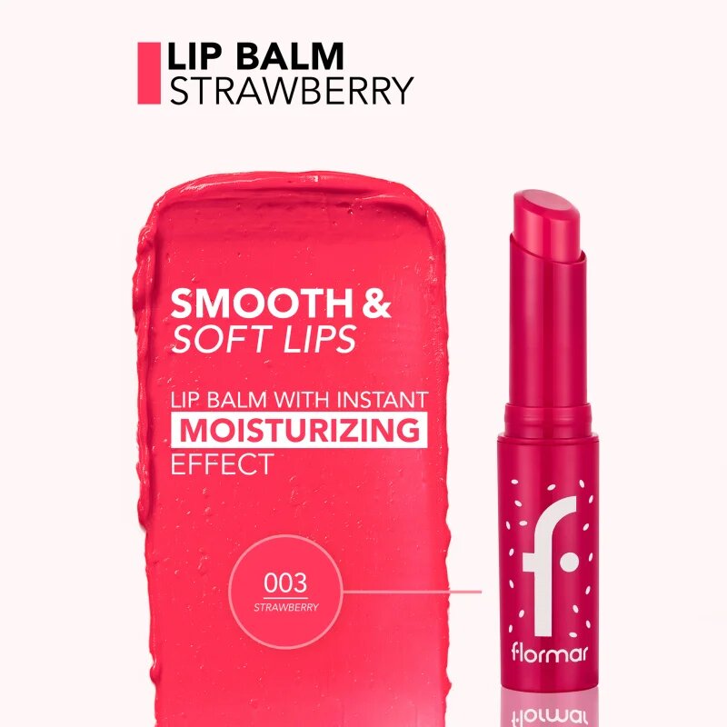 flormar Lip Balm balzám na rty s příchutí odstín 003 Strawberry 3 g