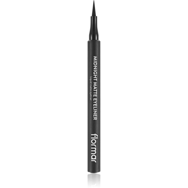 flormar Midnight Matte Eyeliner linka na oči ve fixu s matným efektem odstín 01 Black 12 ml