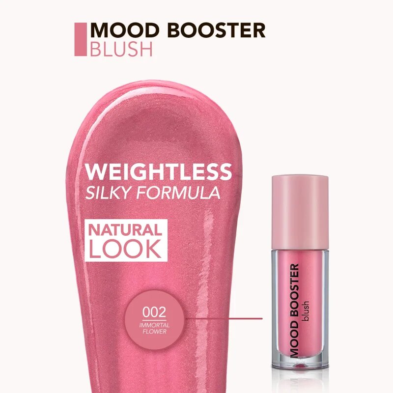 flormar Mood Booster Blush tekutá tvářenka odstín 002 Immortal Flowe 4 ml