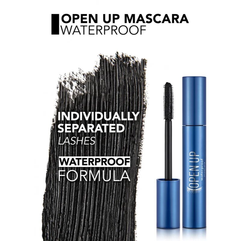 flormar Open Up Waterproof Mascara voděodolná řasenka pro natočení a oddělení řas 12 ml