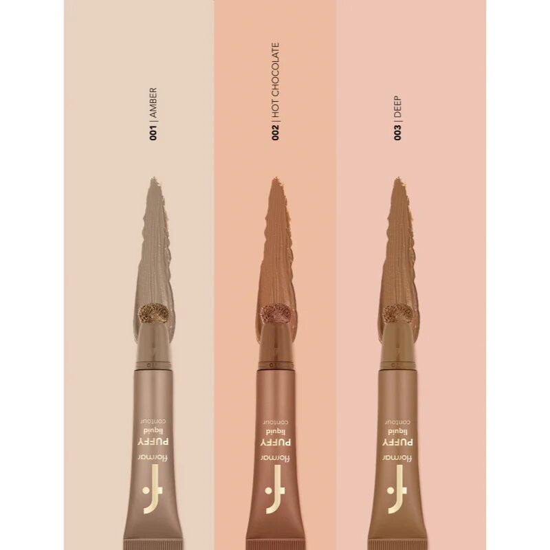 flormar Puffy Liquid Contour konturovací krém s aplikátorem odstín 003 Deep 12 ml