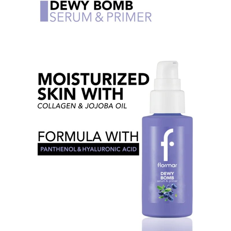 flormar Serum & Primer Dewy Bomb rozjasňující podkladové sérum 30 ml