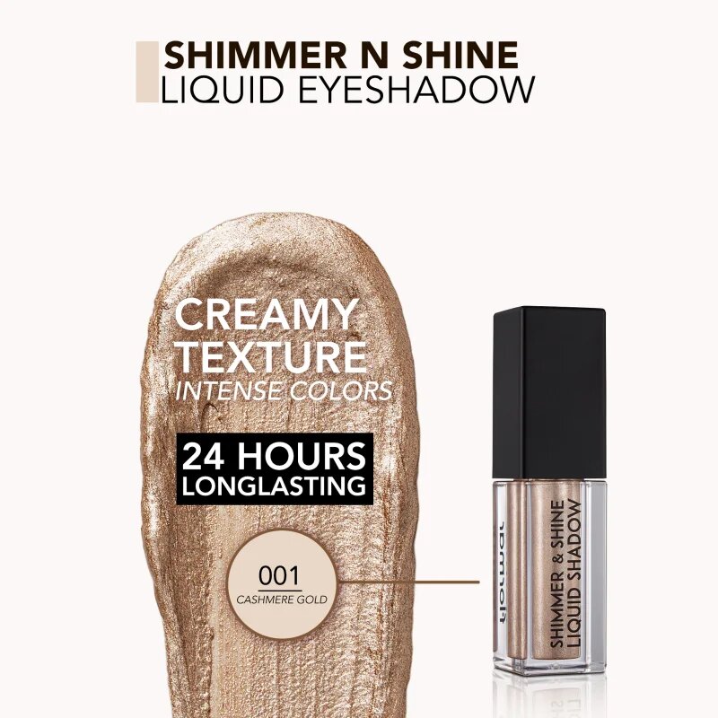 flormar Shimmer & Shine Liquid Shadow třpytivé tekuté oční stíny odstín 01 Cashmere Gold 4.5 ml