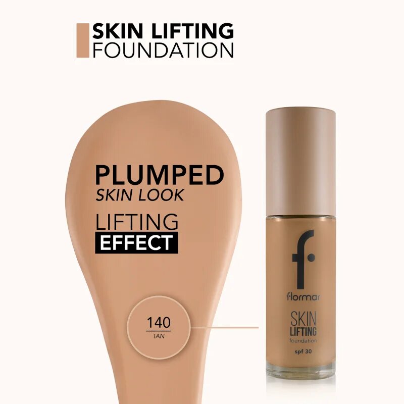 flormar Skin Lifting Foundation hydratační make-up SPF 30 odstín 140 Tan 30 ml
