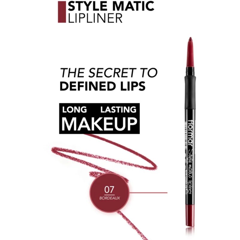flormar Style Matic Lipliner matná tužka na rty voděodolná odstín 07 BORDEAUX 0.35 g