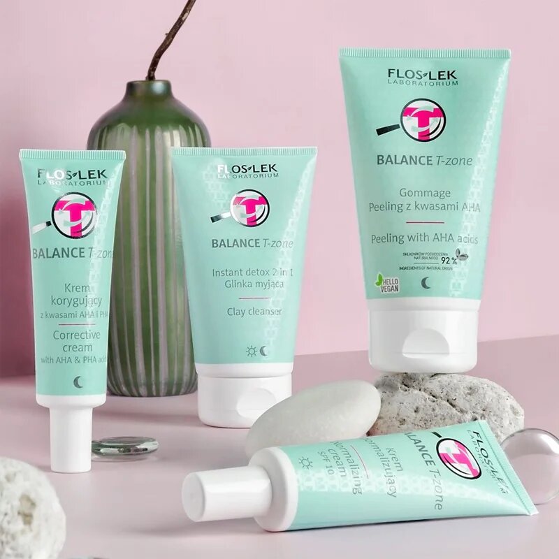 FlosLek Laboratorium Balance T-Zone Gommage peeling pro smíšenou pleť 125 g