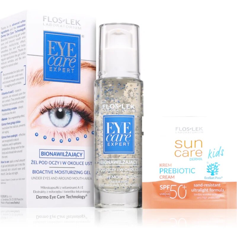 FlosLek Laboratorium Eye Care bioaktivní hydratační gel na okolí očí a rtů 30 ml