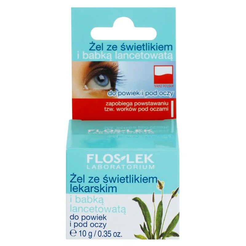 FlosLek Laboratorium Eye Care gel na oční okolí s jitrocelem a světlíkem lékařským 10 g