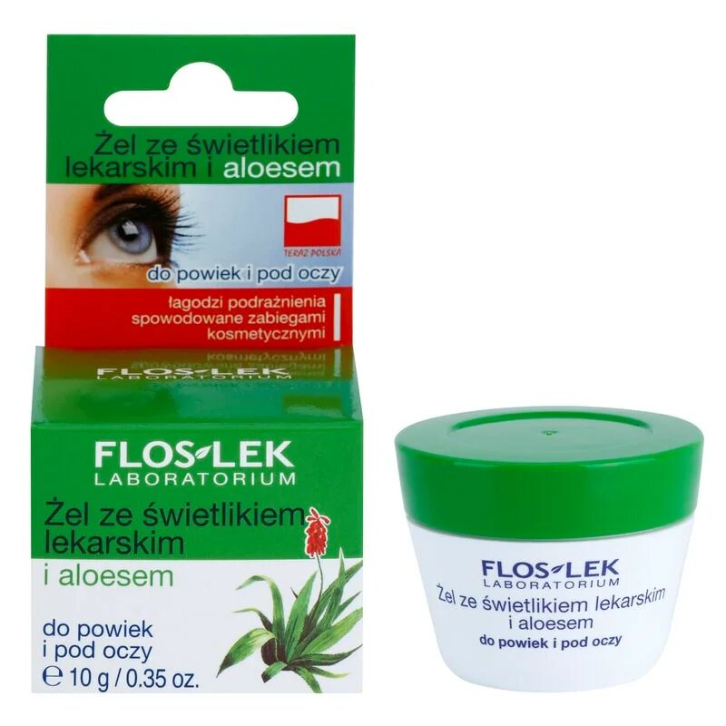 FlosLek Laboratorium Eye Care gel na oční okolí se světlíkem a aloe vera 10 g