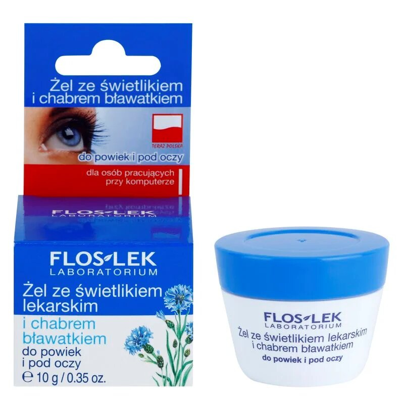 FlosLek Laboratorium Eye Care gel na oční okolí se světlíkem a chrpou 10 g