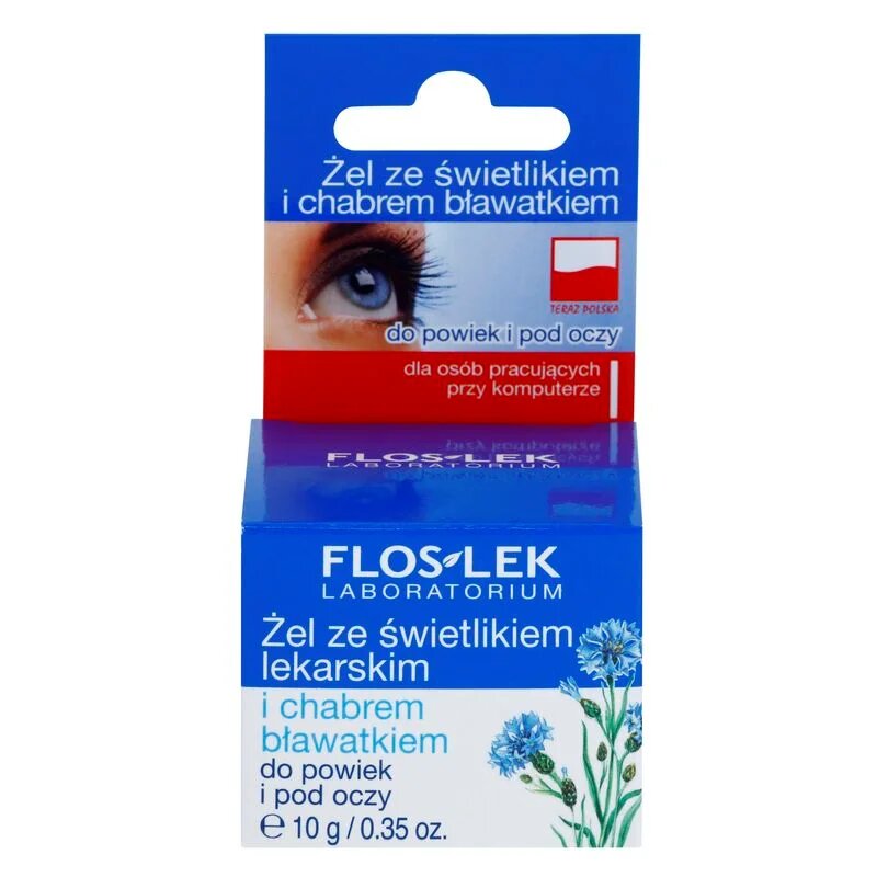 FlosLek Laboratorium Eye Care gel na oční okolí se světlíkem a chrpou 10 g