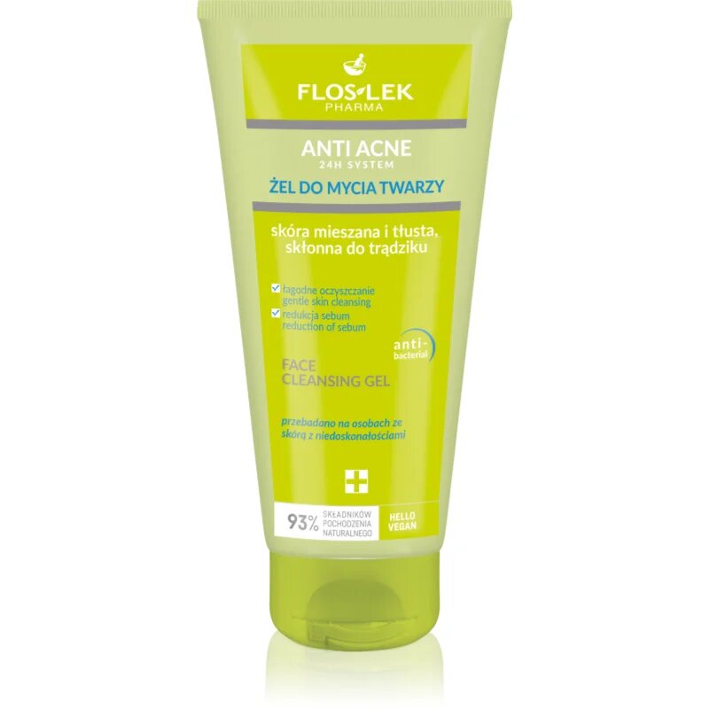 FlosLek Pharma Anti Acne čisticí gel pro mastnou pleť se sklonem k akné 200 ml