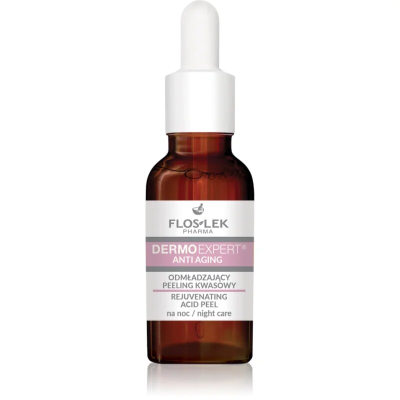 FlosLek Pharma DermoExpert Anti-Aging jemné noční peelingové sérum s omlazujícím účinkem 30 ml