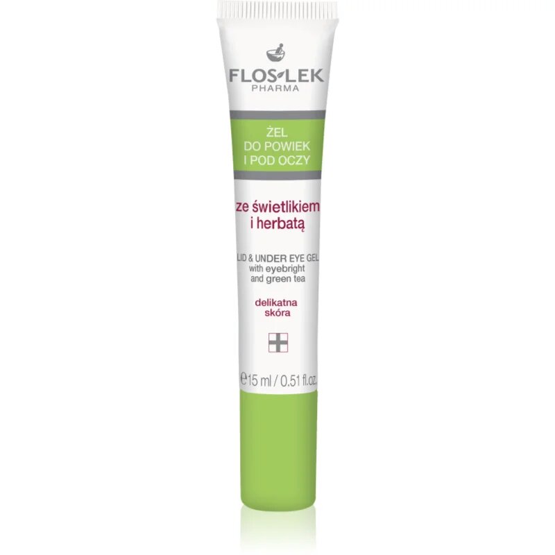 FlosLek Pharma Eye Care gel na oční okolí se světlíkem a zeleným čajem 15 ml