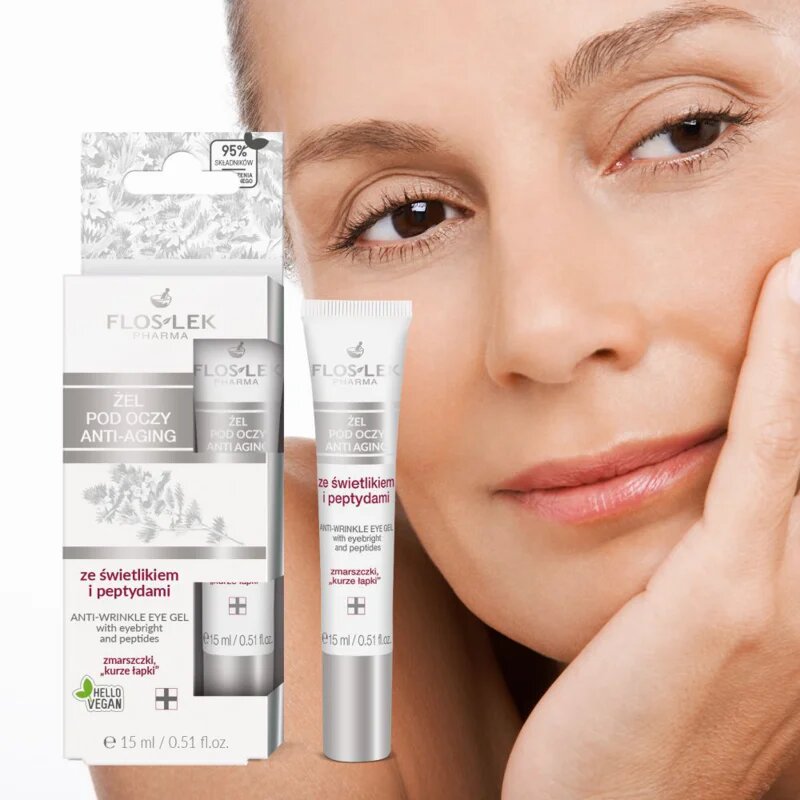 FlosLek Pharma Eye Care oční gel s protivráskovým účinkem 15 ml